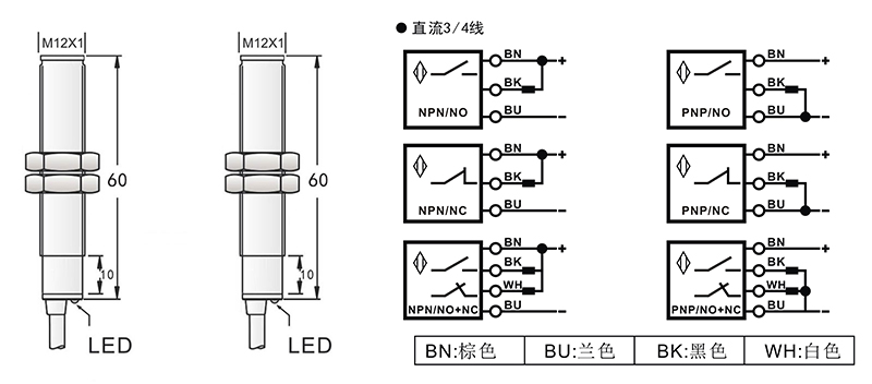 M12光電開(kāi)關(guān)對(duì)射式