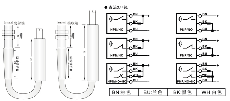 M5激光開關對射式