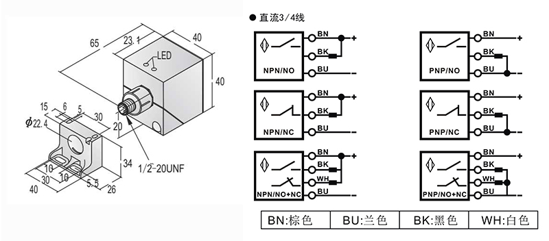 Q40S方形電感式接近開關(guān)